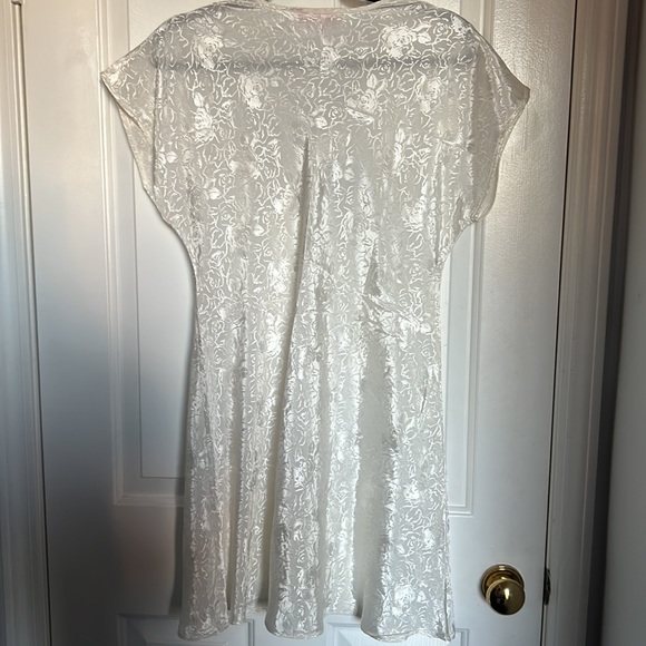 Oscar De La Renta Designer Ivory Lingerie Vintage Floral Night Gown Dress (SM) - Picture 5 of 6